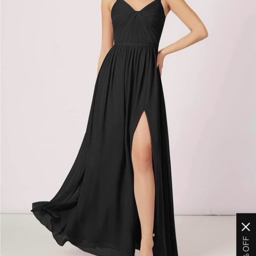 Azazie Black Evie Bridesmaid Dress